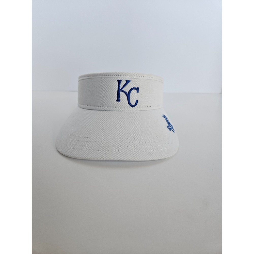 Kansas City Royals Women's Visor in White/Blue Logos